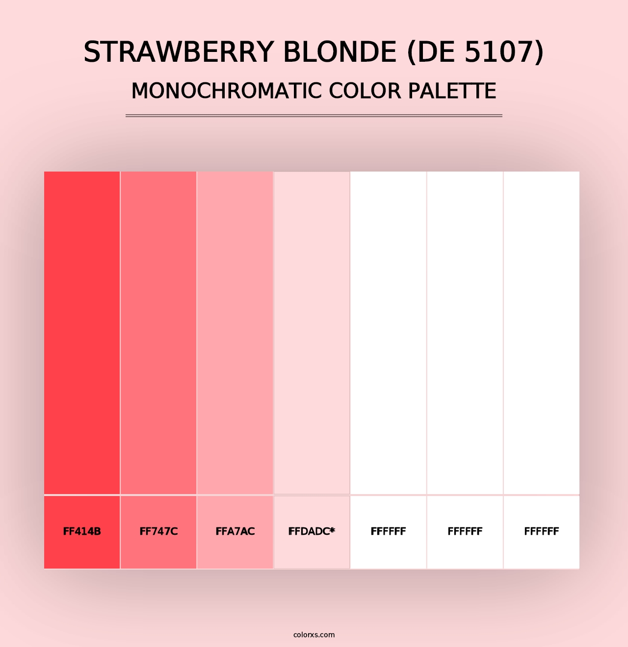 Strawberry Blonde (DE 5107) - Monochromatic Color Palette