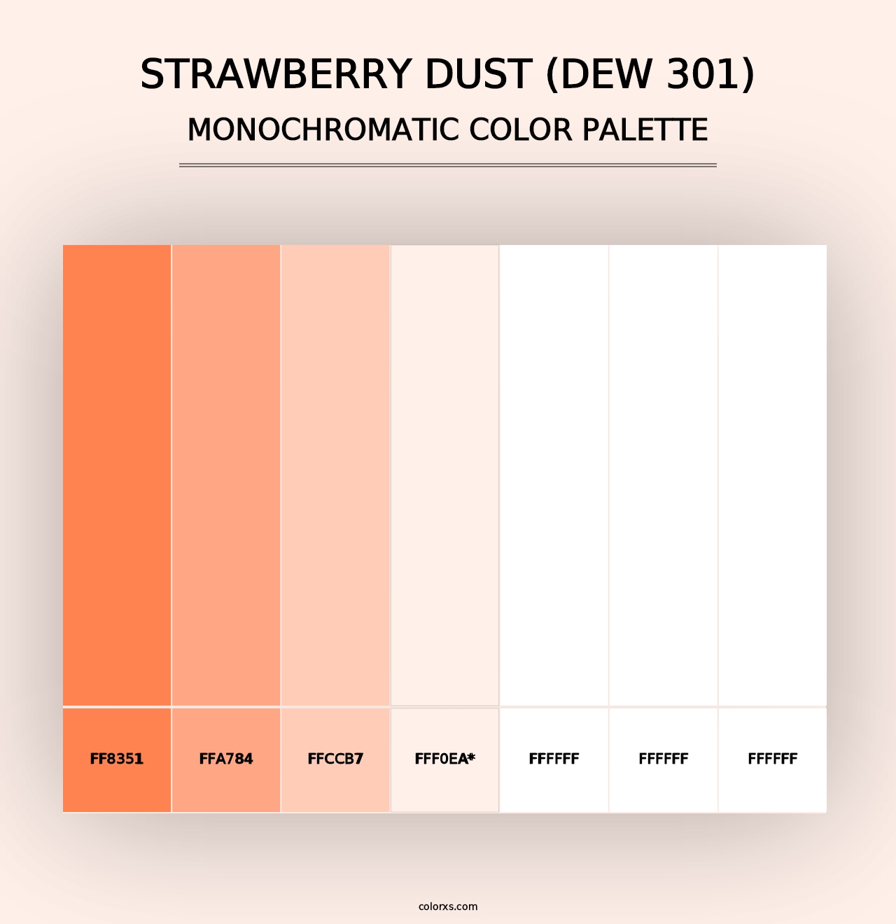 Strawberry Dust (DEW 301) - Monochromatic Color Palette