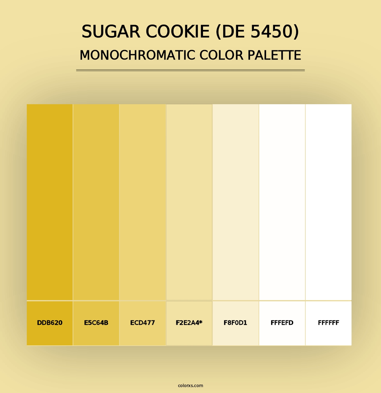 Sugar Cookie (DE 5450) - Monochromatic Color Palette