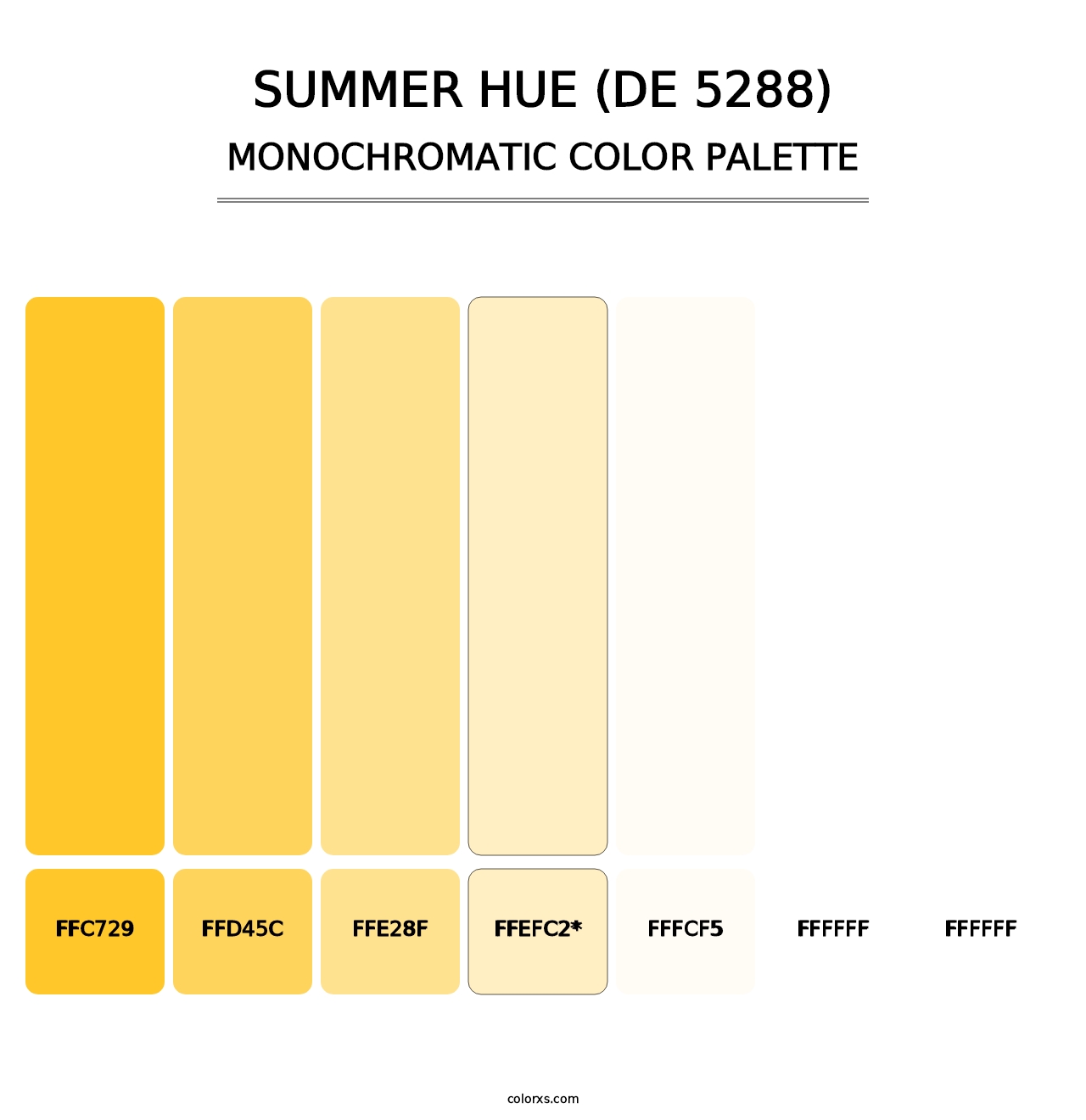 Summer Hue (DE 5288) - Monochromatic Color Palette