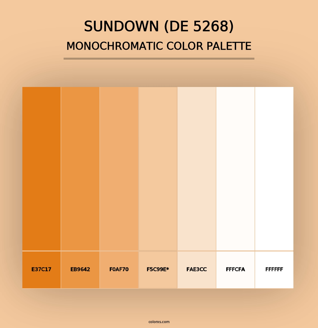 Sundown (DE 5268) - Monochromatic Color Palette