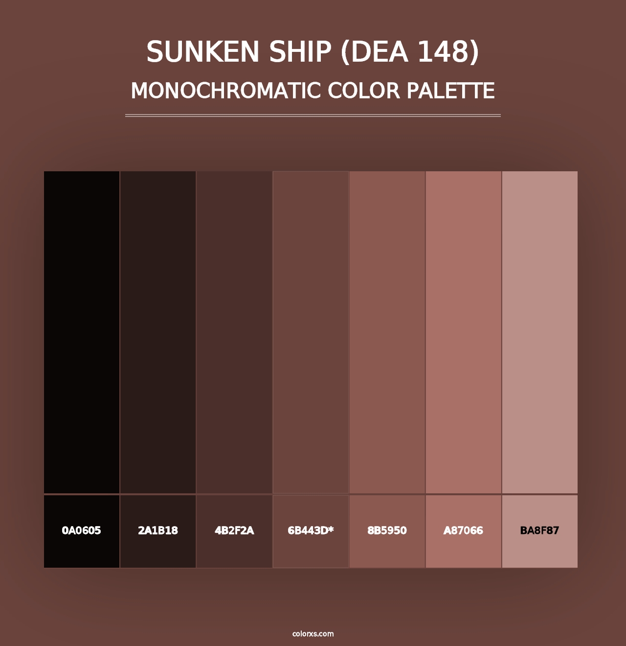 Sunken Ship (DEA 148) - Monochromatic Color Palette