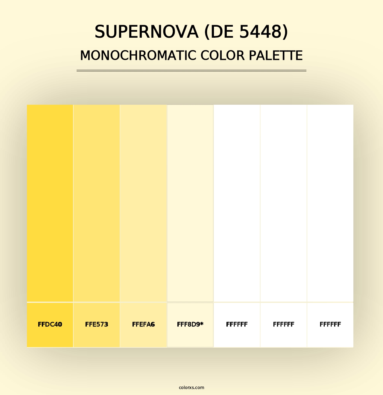 Supernova (DE 5448) - Monochromatic Color Palette