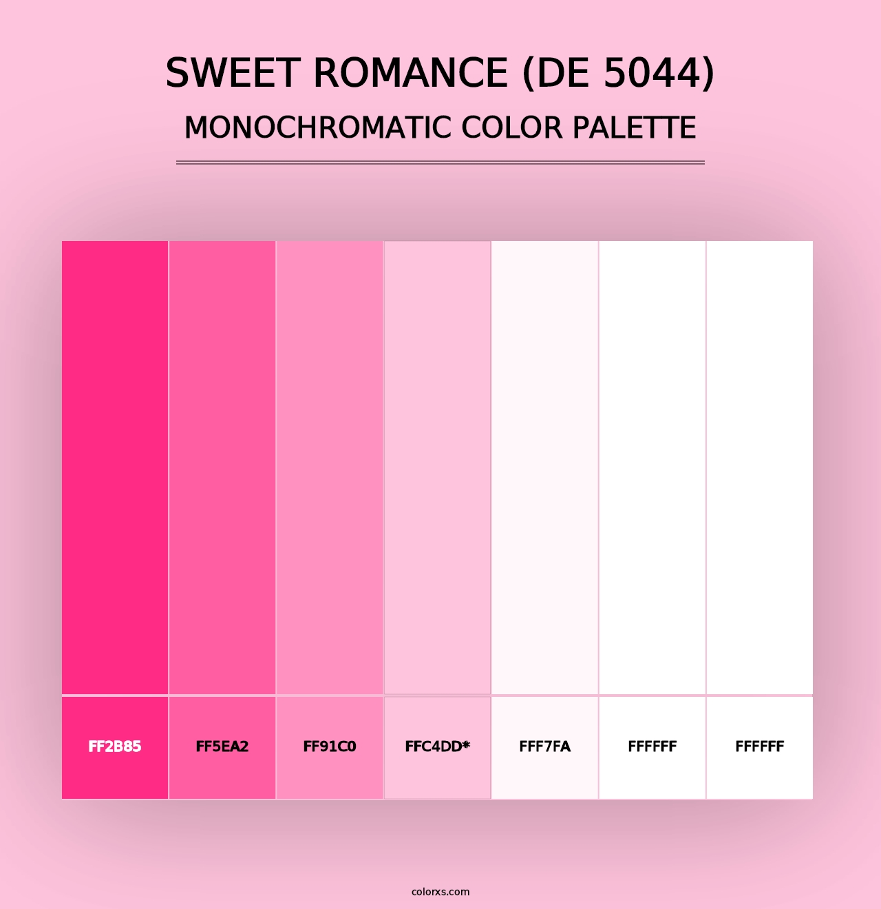 Sweet Romance (DE 5044) - Monochromatic Color Palette