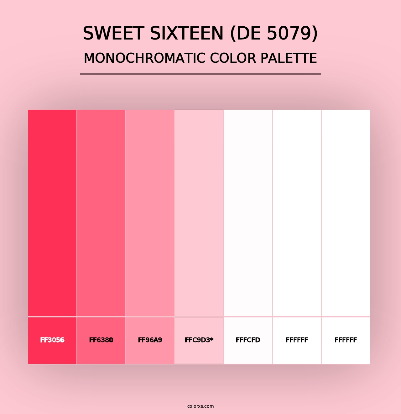 Sweet Sixteen (DE 5079) - Monochromatic Color Palette