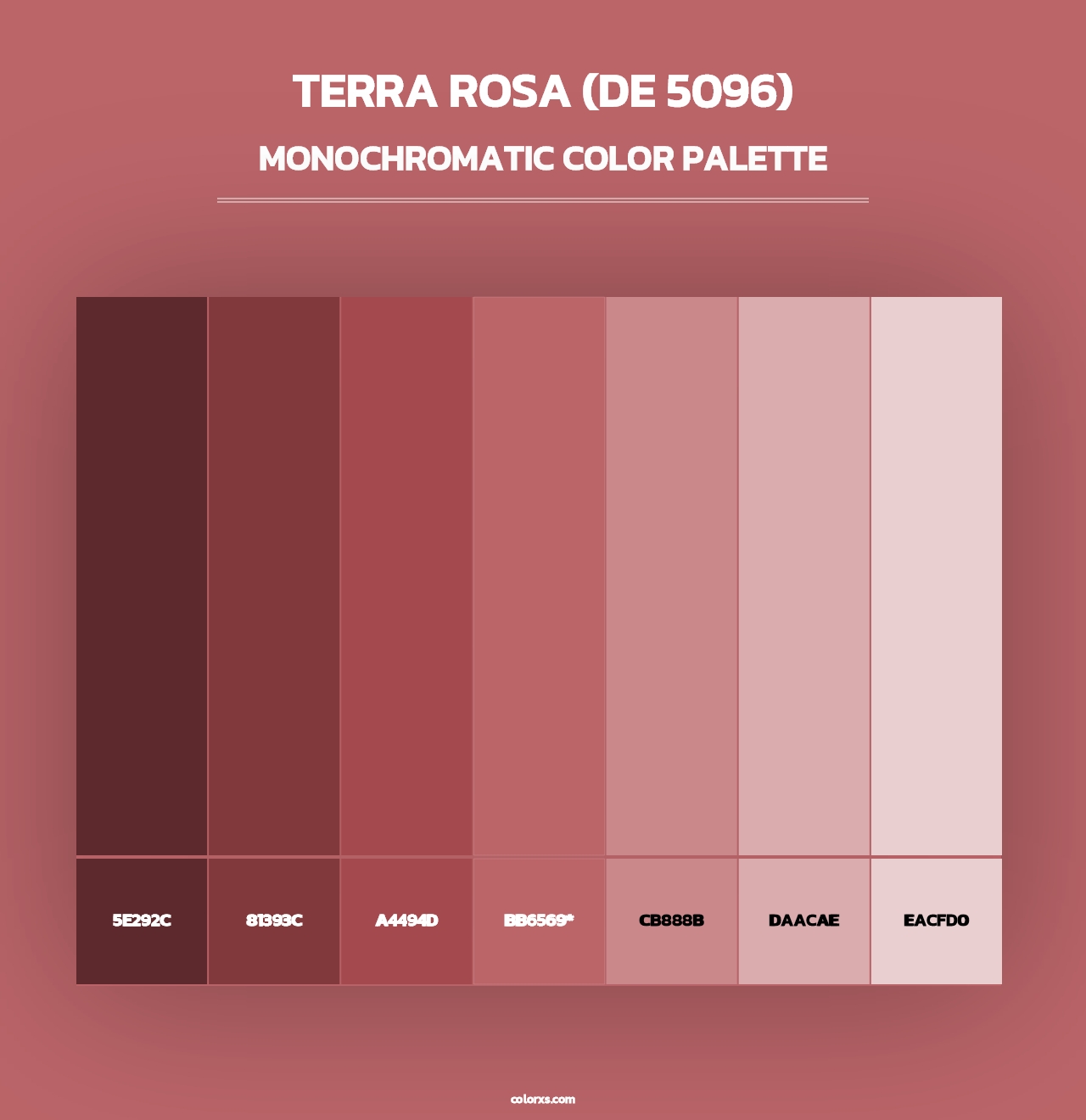 Terra Rosa (DE 5096) - Monochromatic Color Palette