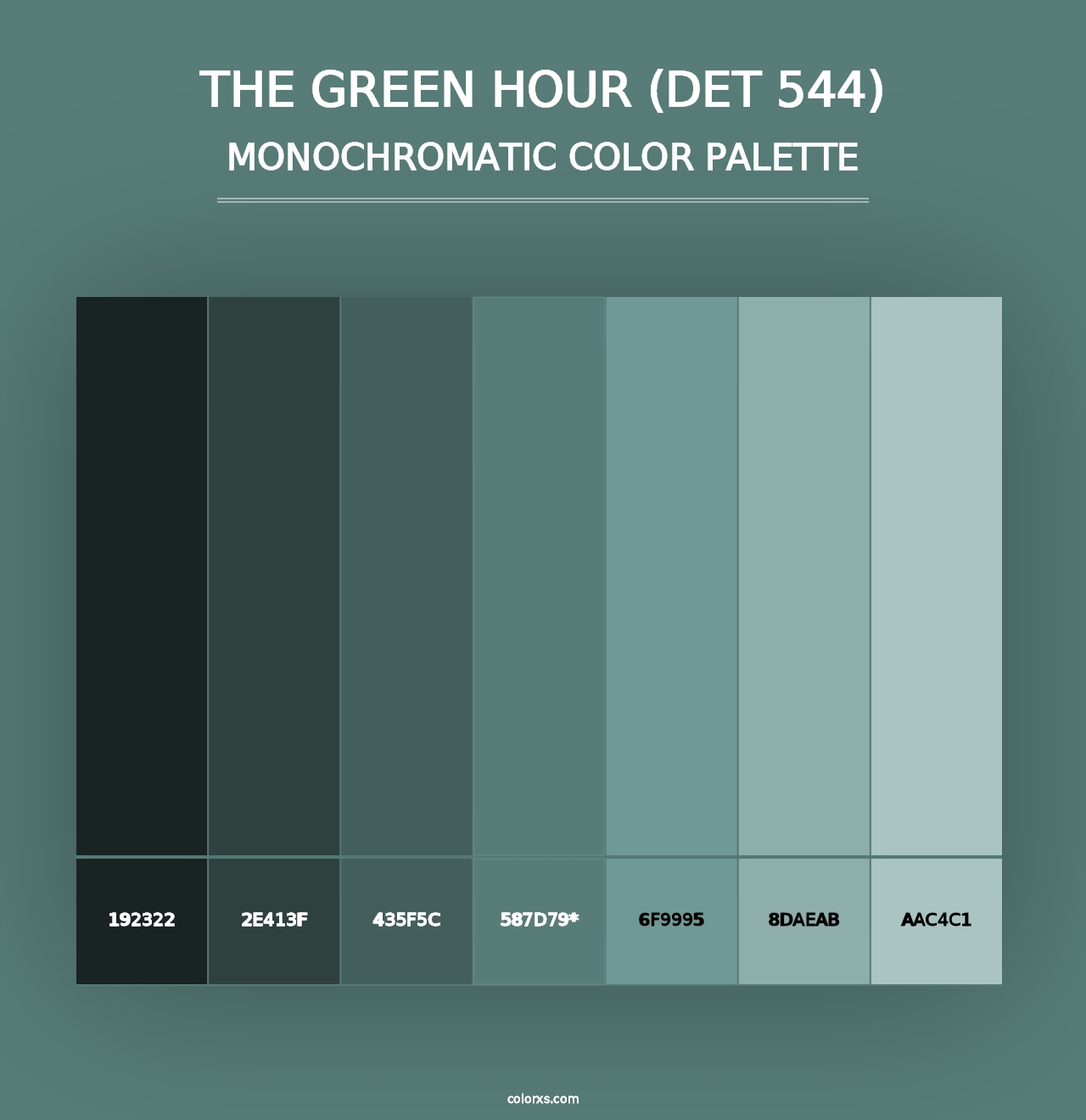 The Green Hour (DET 544) - Monochromatic Color Palette