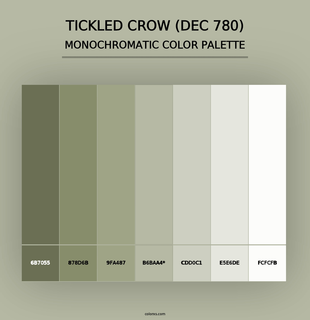 Tickled Crow (DEC 780) - Monochromatic Color Palette