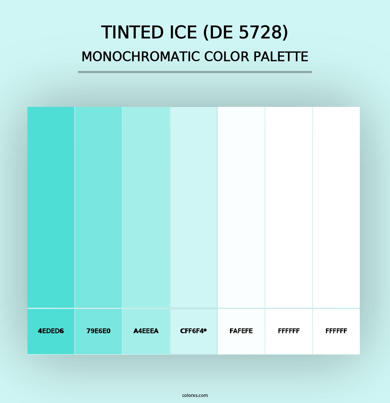 Tinted Ice (DE 5728) - Monochromatic Color Palette