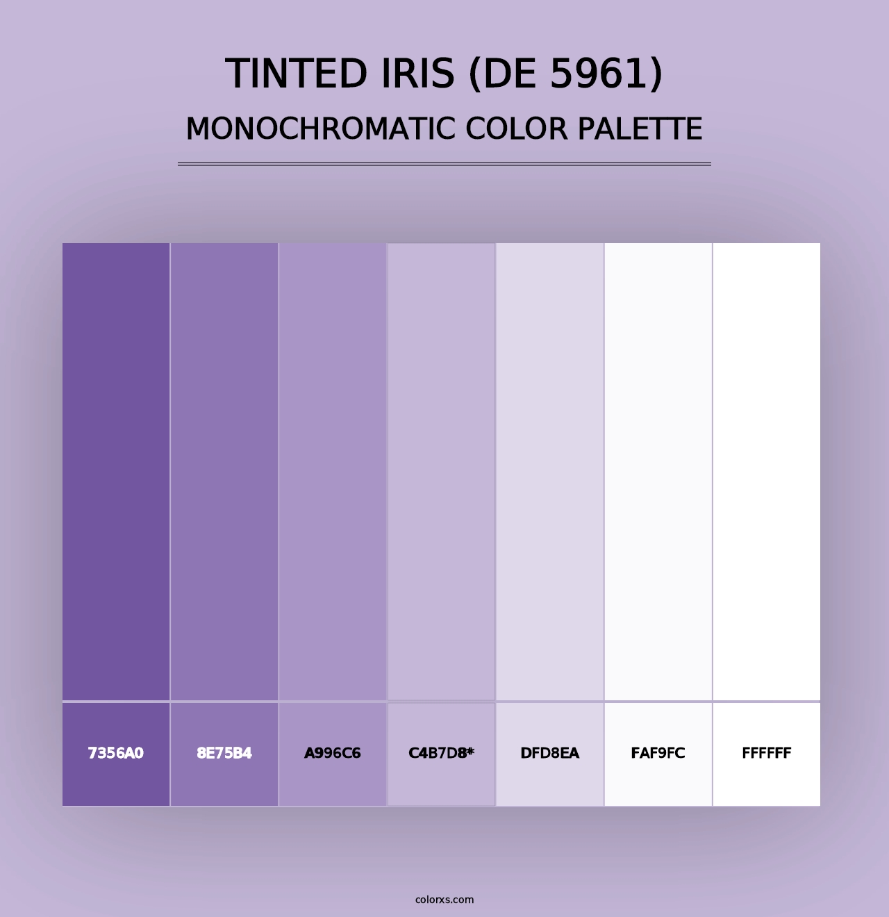 Tinted Iris (DE 5961) - Monochromatic Color Palette