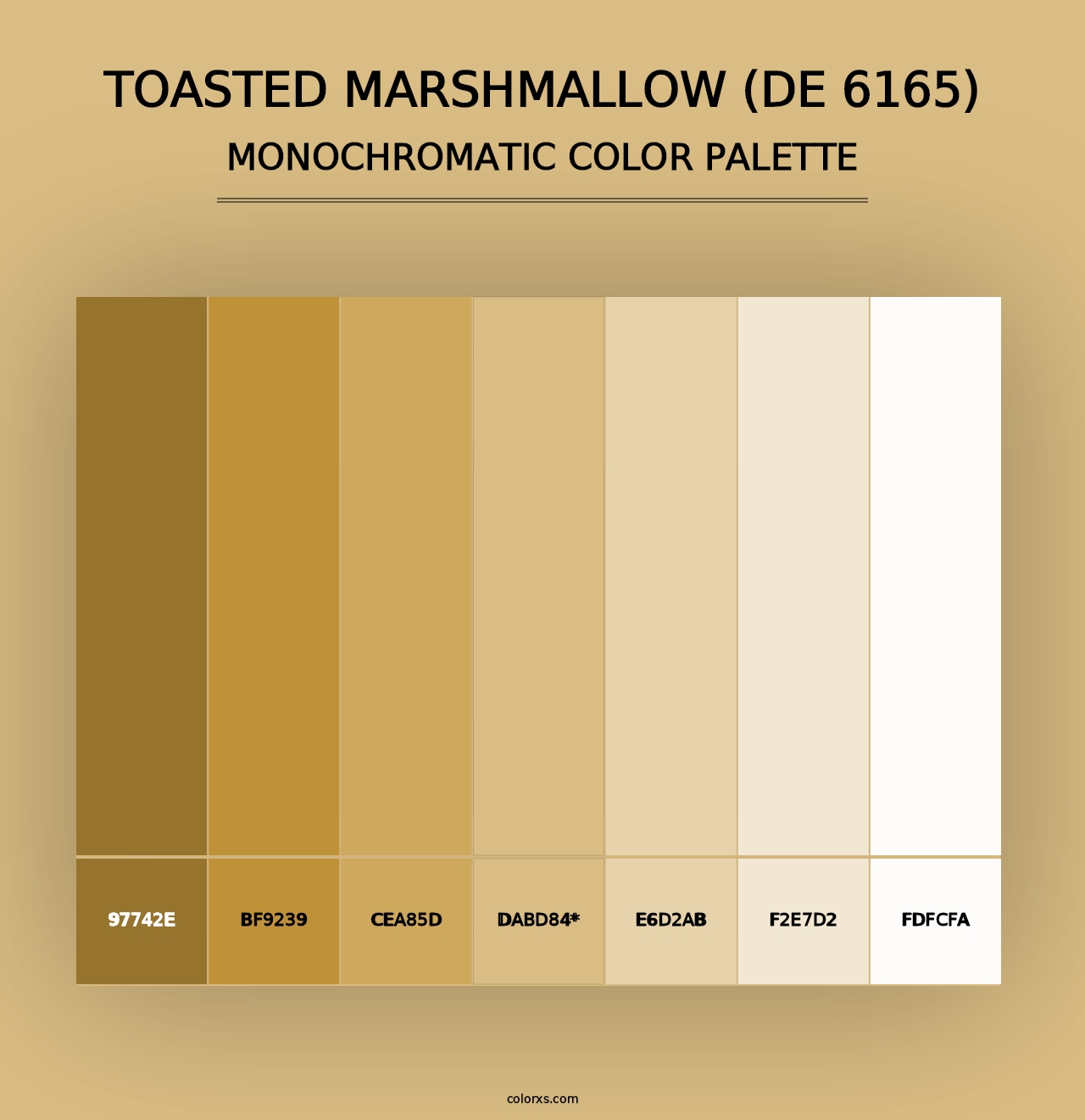 Toasted Marshmallow (DE 6165) - Monochromatic Color Palette