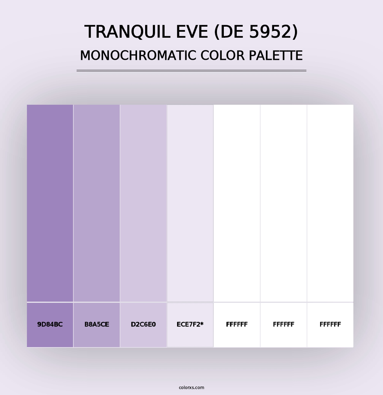 Tranquil Eve (DE 5952) - Monochromatic Color Palette