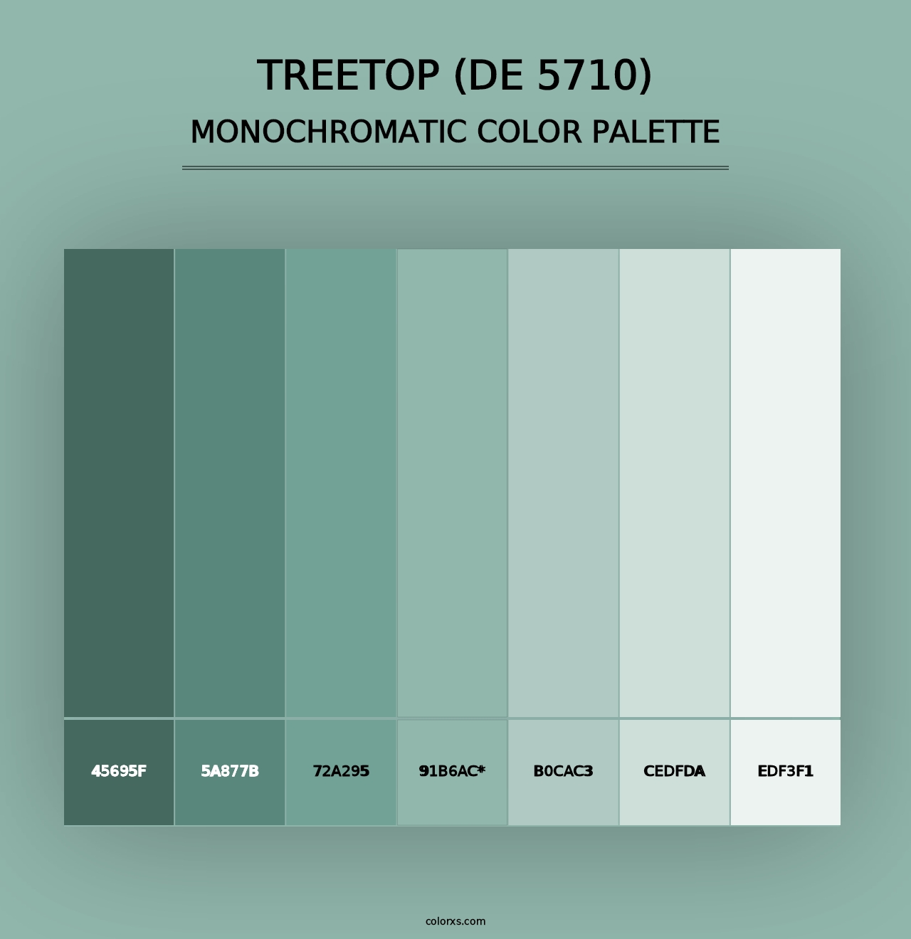 Treetop (DE 5710) - Monochromatic Color Palette