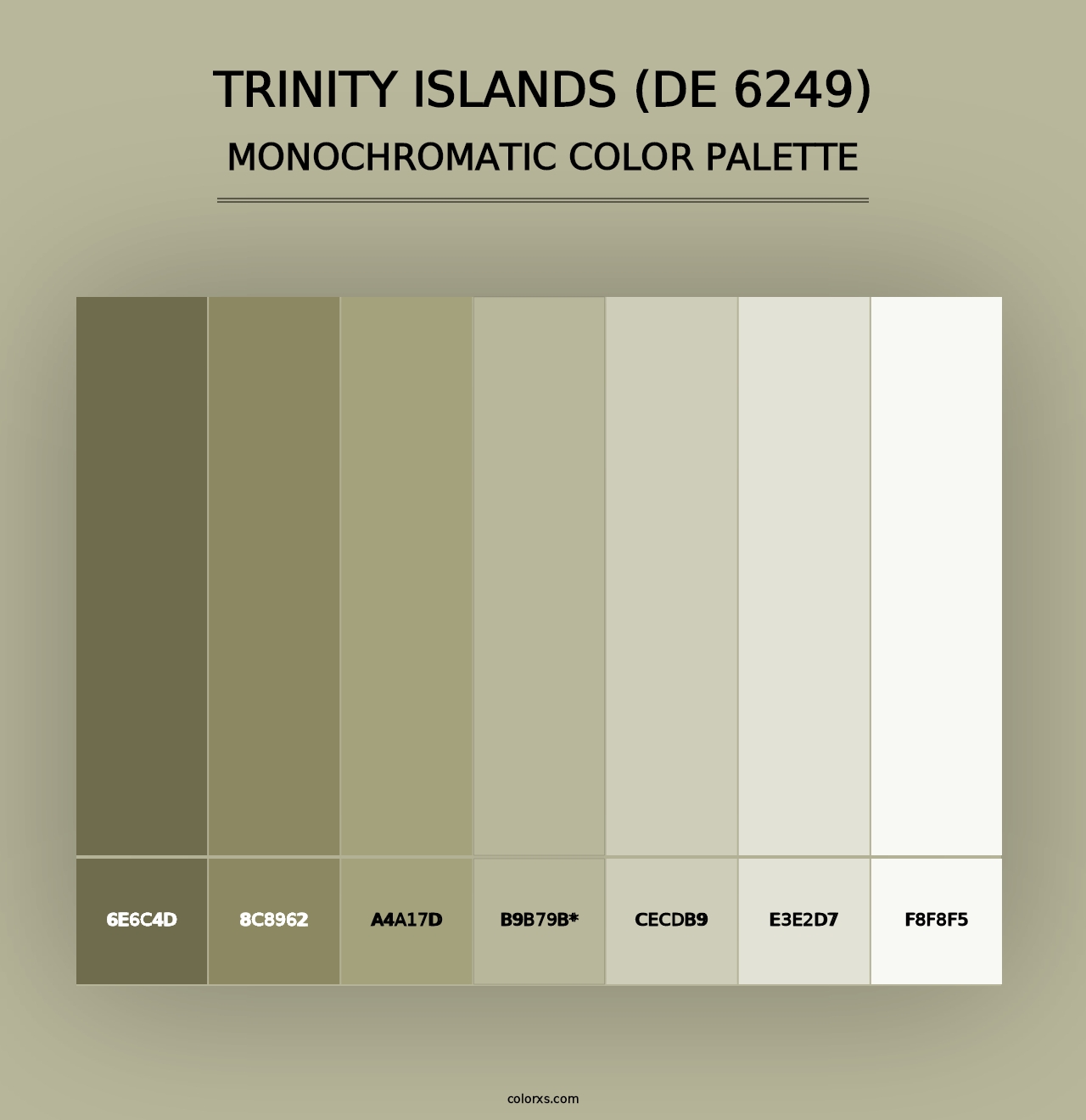 Trinity Islands (DE 6249) - Monochromatic Color Palette