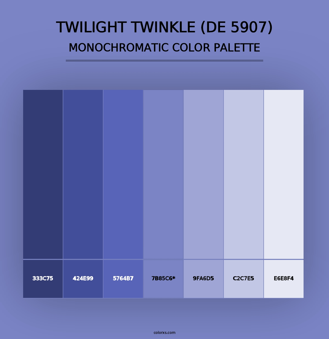 Twilight Twinkle (DE 5907) - Monochromatic Color Palette