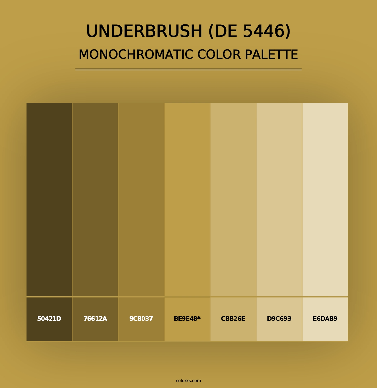 Underbrush (DE 5446) - Monochromatic Color Palette