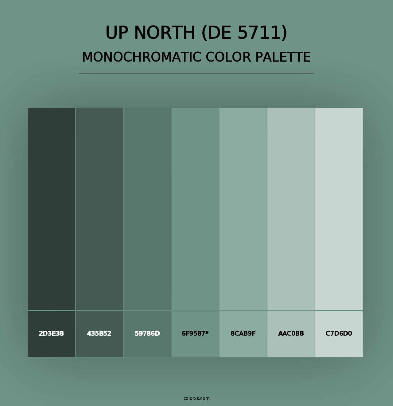 Up North (DE 5711) - Monochromatic Color Palette