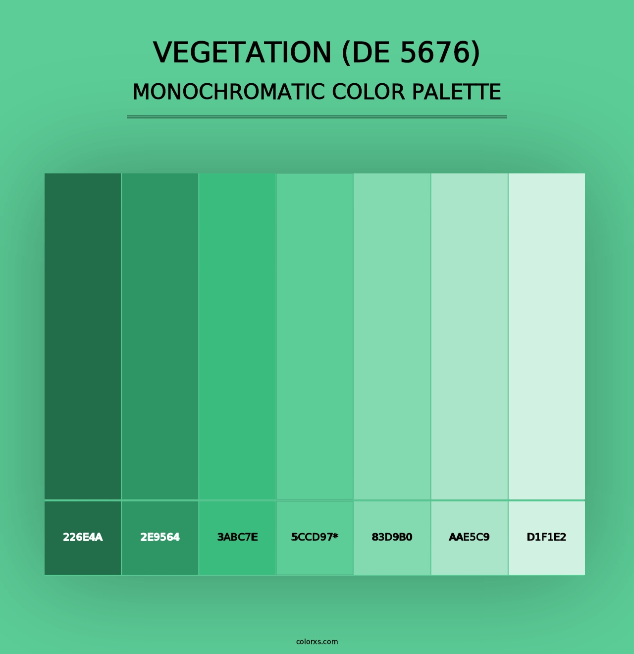 Vegetation (DE 5676) - Monochromatic Color Palette