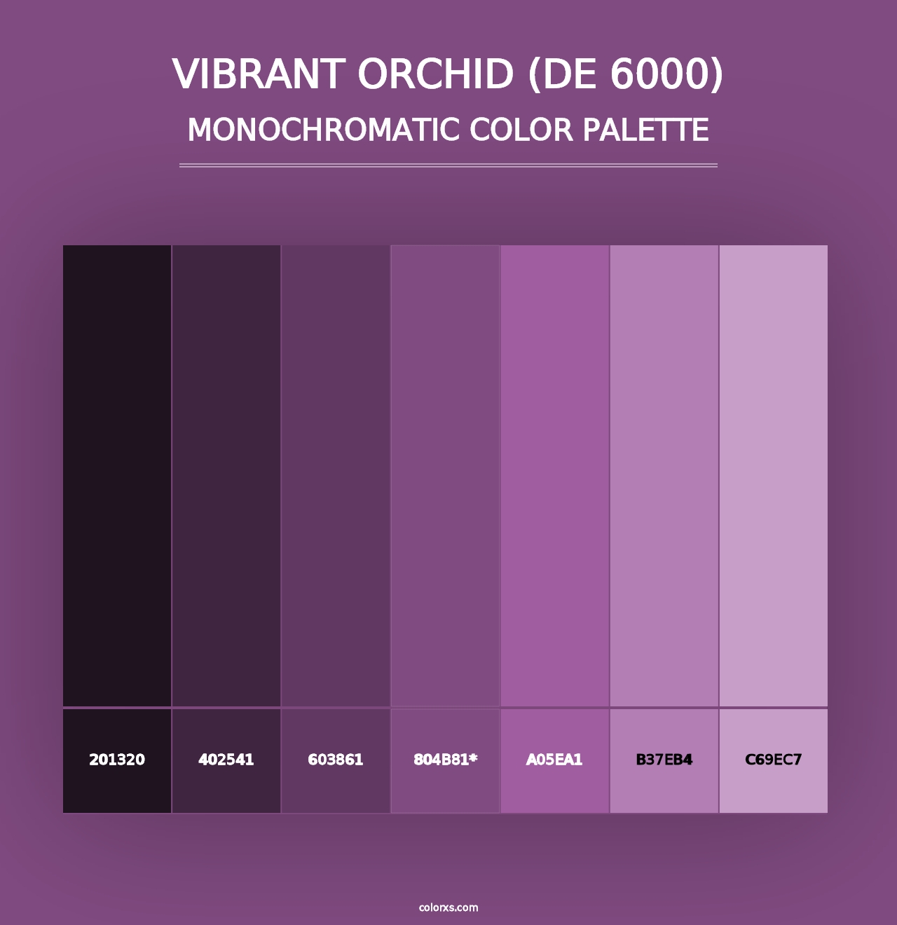 Vibrant Orchid (DE 6000) - Monochromatic Color Palette