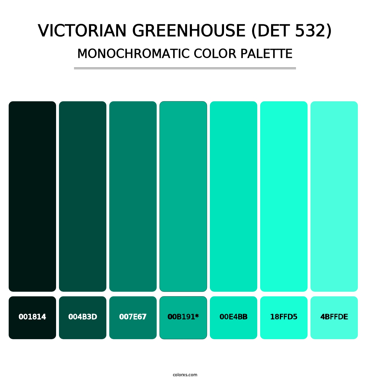 Victorian Greenhouse (DET 532) - Monochromatic Color Palette