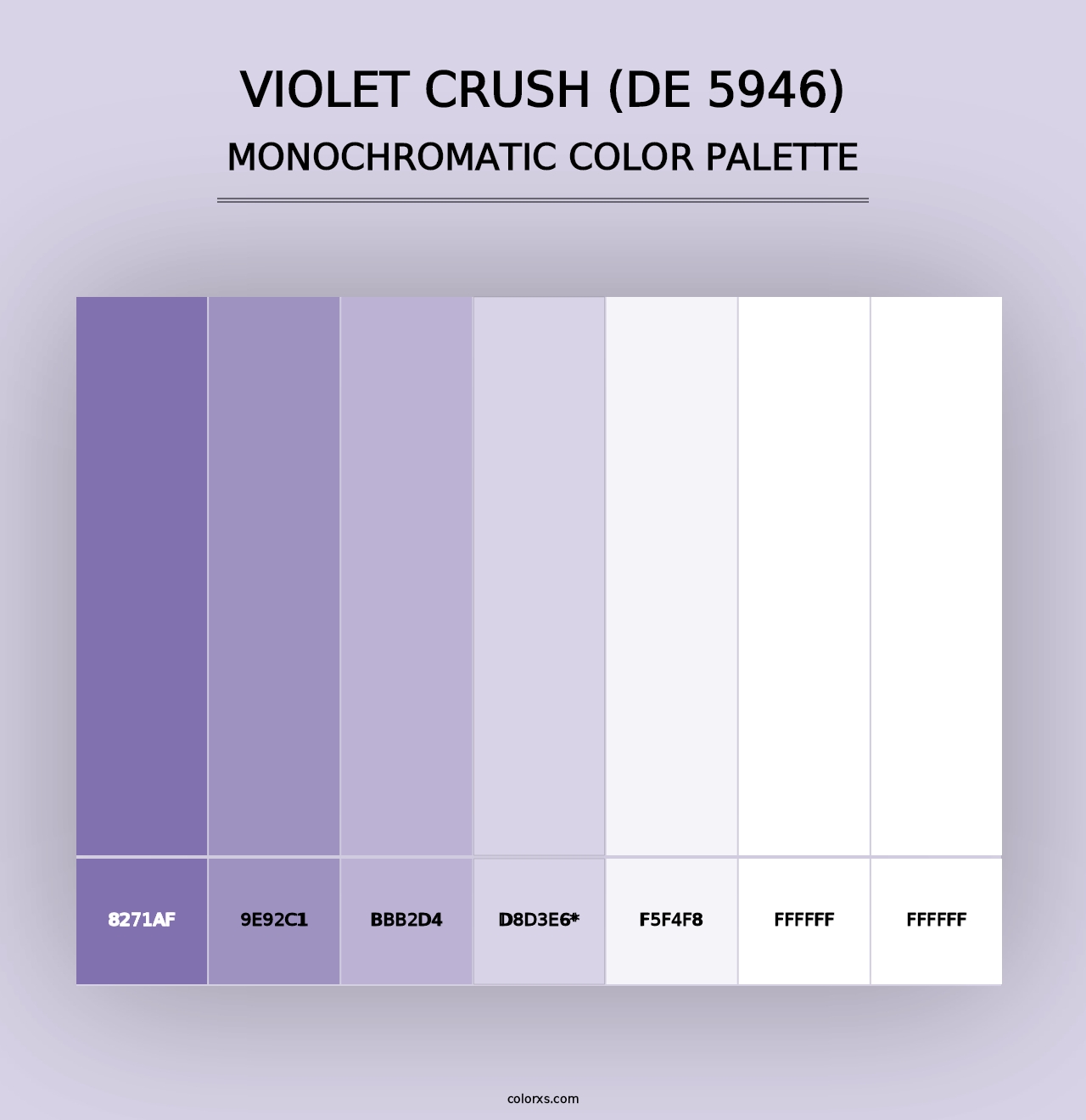 Violet Crush (DE 5946) - Monochromatic Color Palette