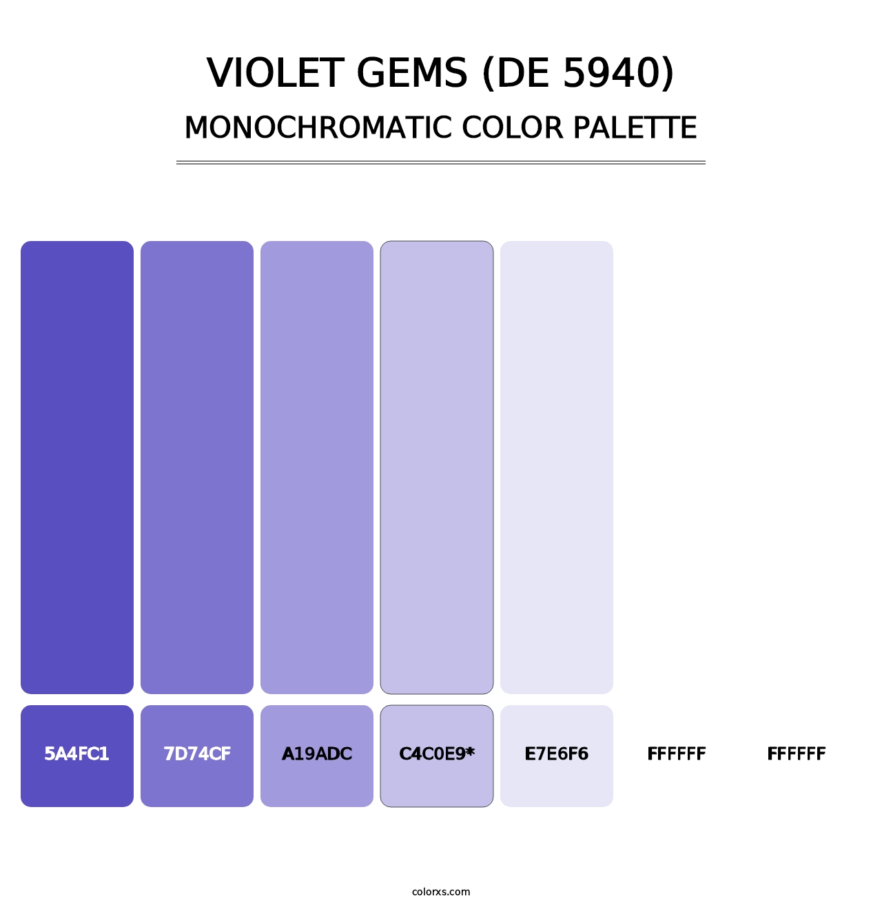 Violet Gems (DE 5940) - Monochromatic Color Palette