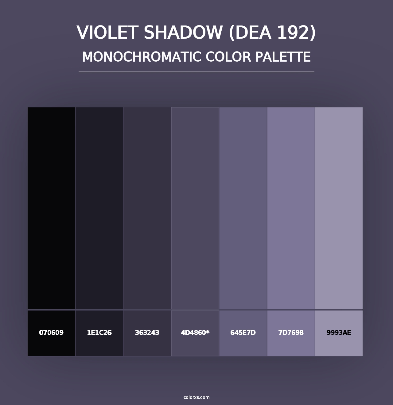 Violet Shadow (DEA 192) - Monochromatic Color Palette