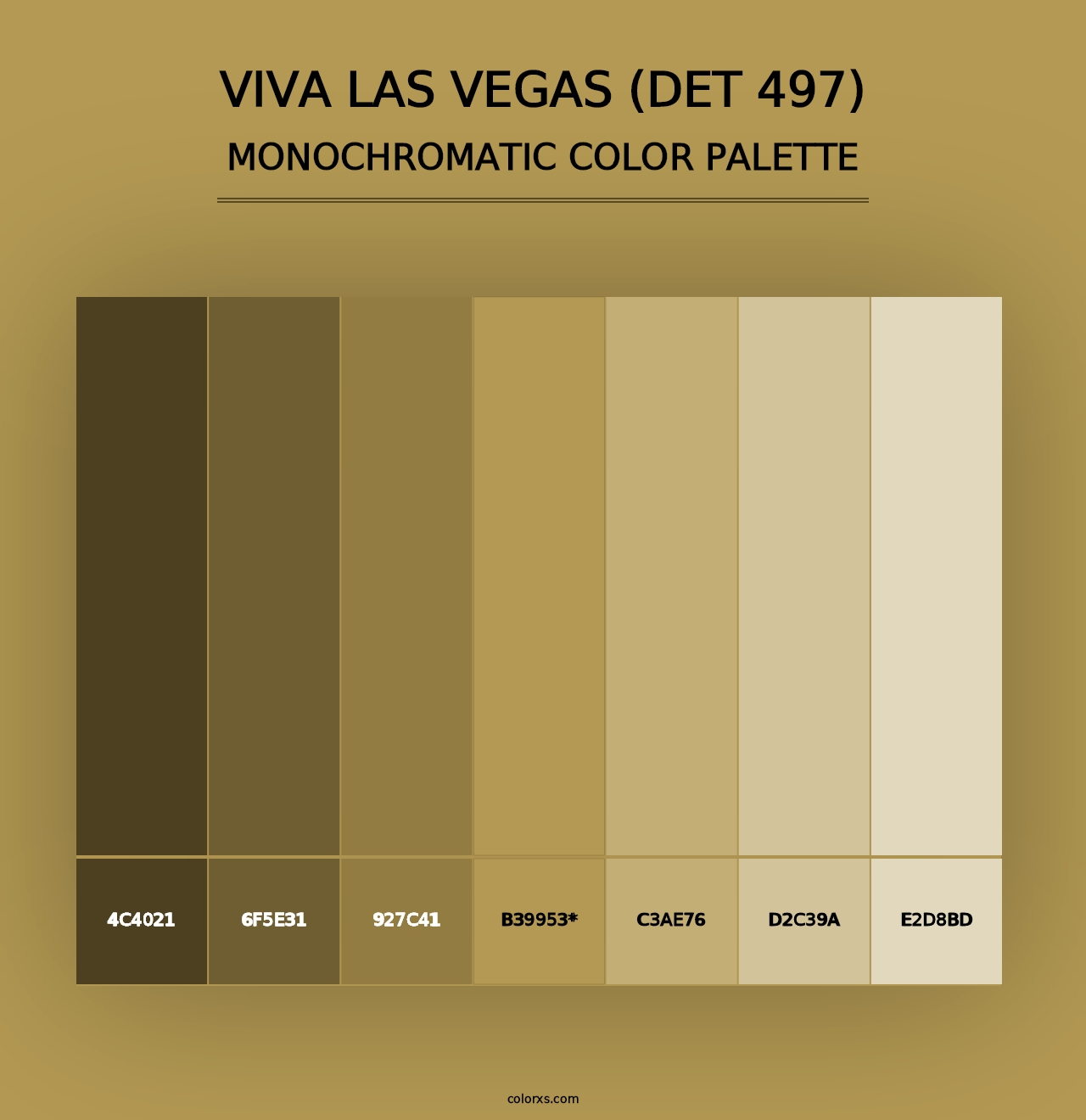 Viva Las Vegas (DET 497) - Monochromatic Color Palette