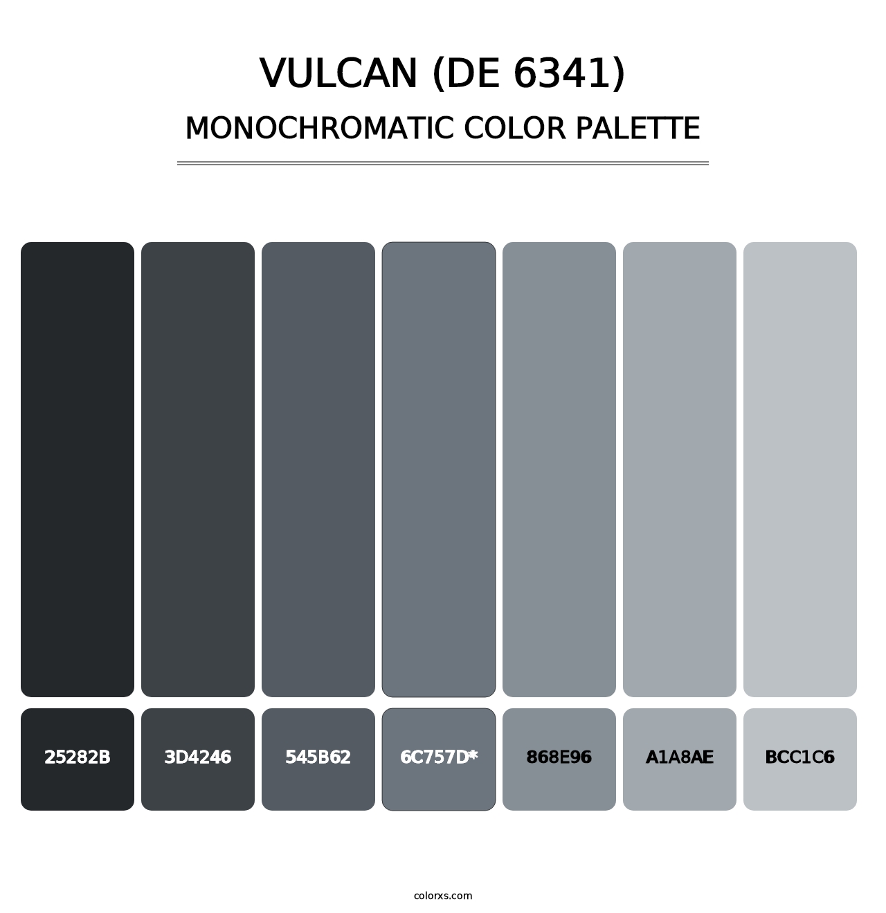 Vulcan (DE 6341) - Monochromatic Color Palette