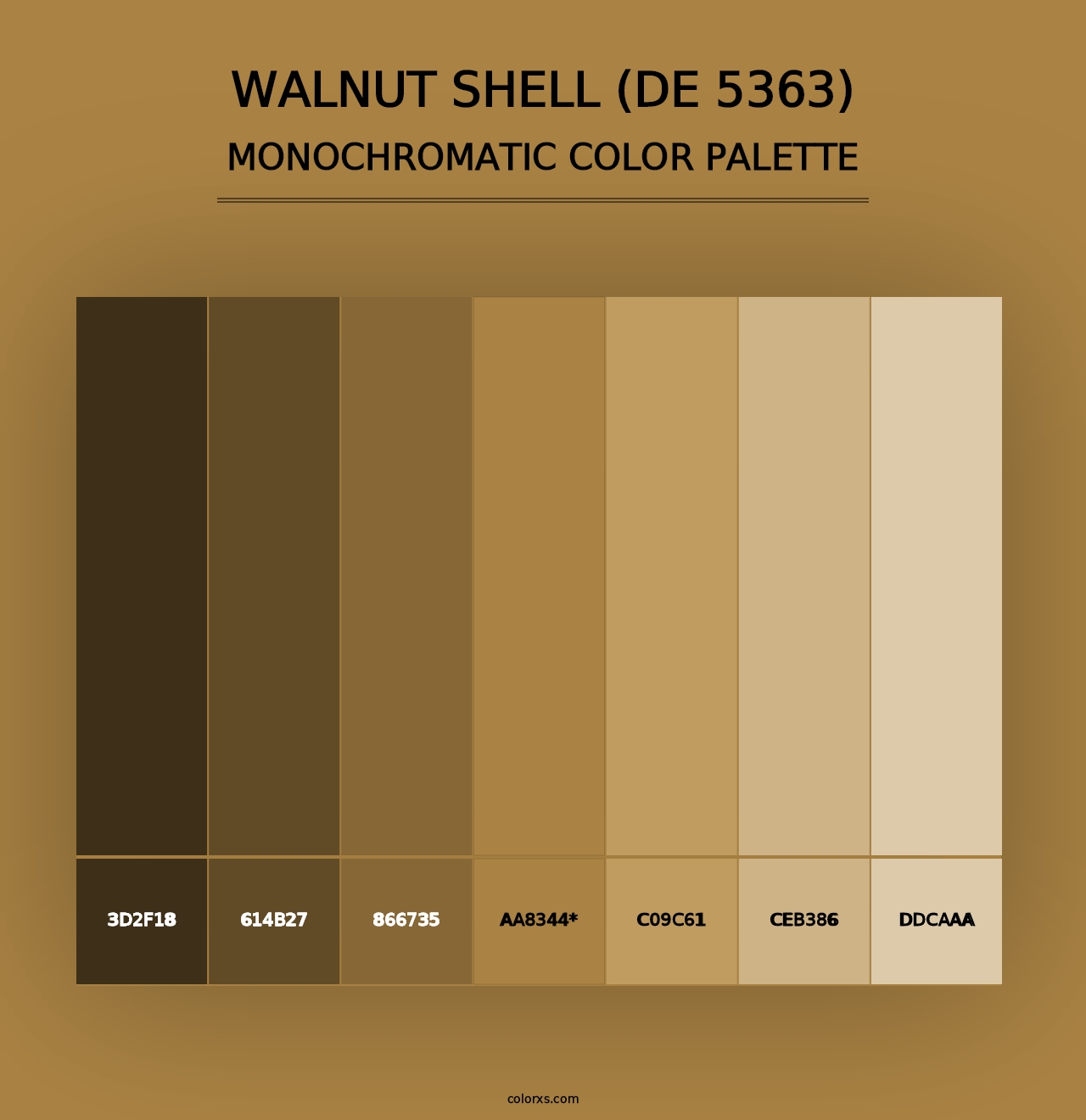 Walnut Shell (DE 5363) - Monochromatic Color Palette