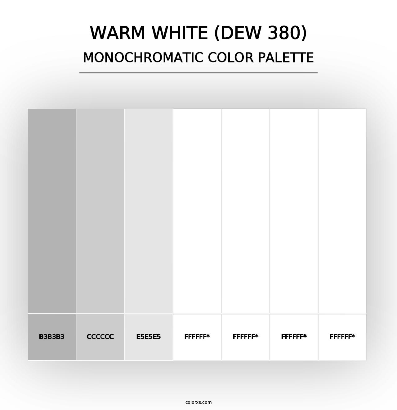 Warm White (DEW 380) - Monochromatic Color Palette