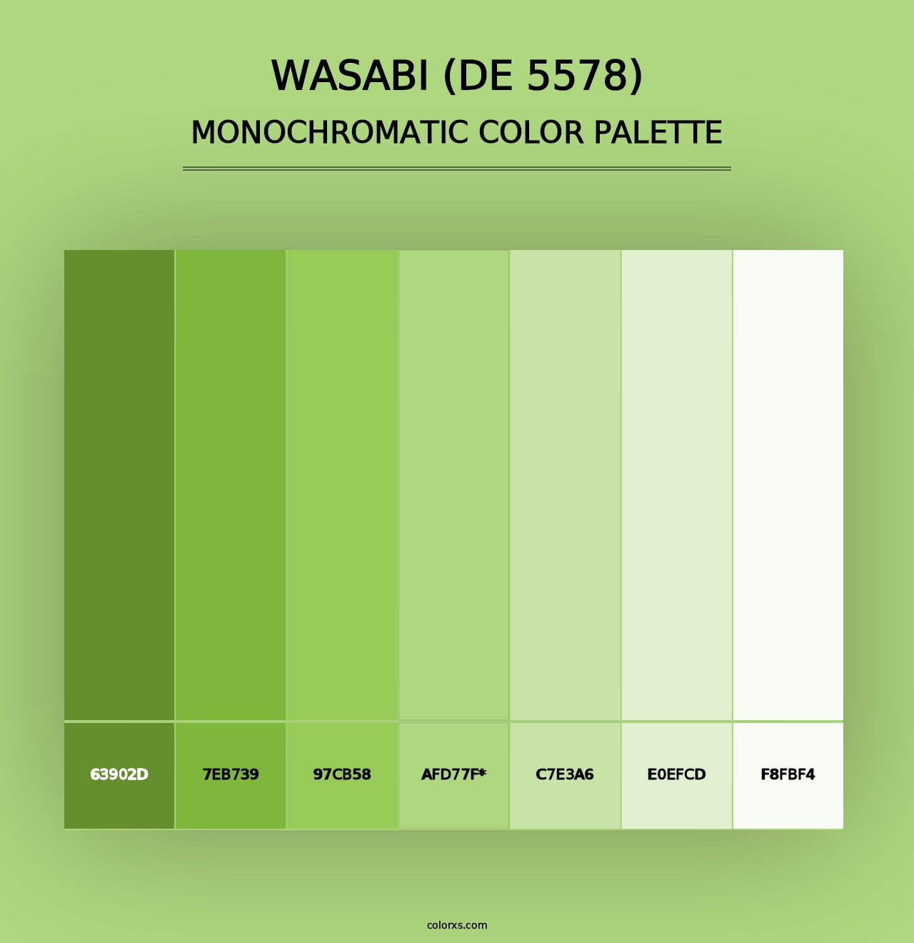 Wasabi (DE 5578) - Monochromatic Color Palette