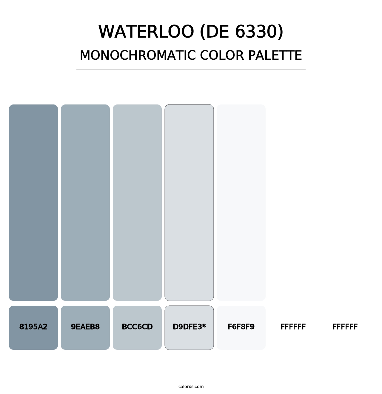 Waterloo (DE 6330) - Monochromatic Color Palette