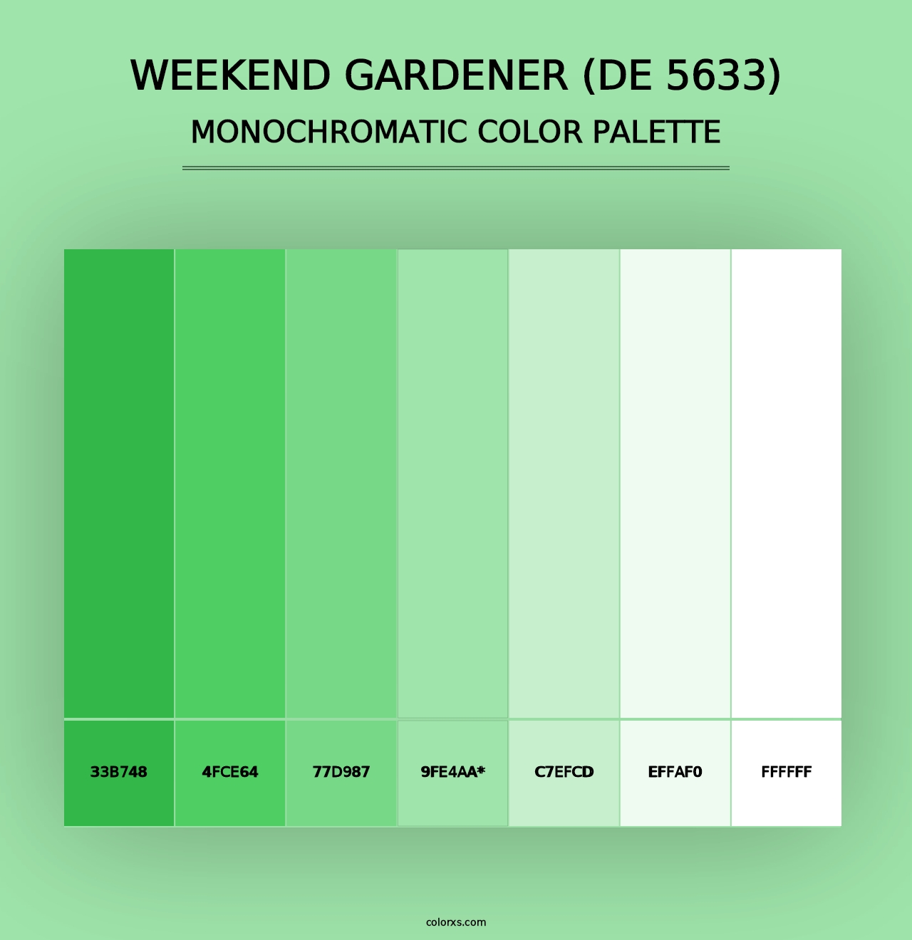 Weekend Gardener (DE 5633) - Monochromatic Color Palette