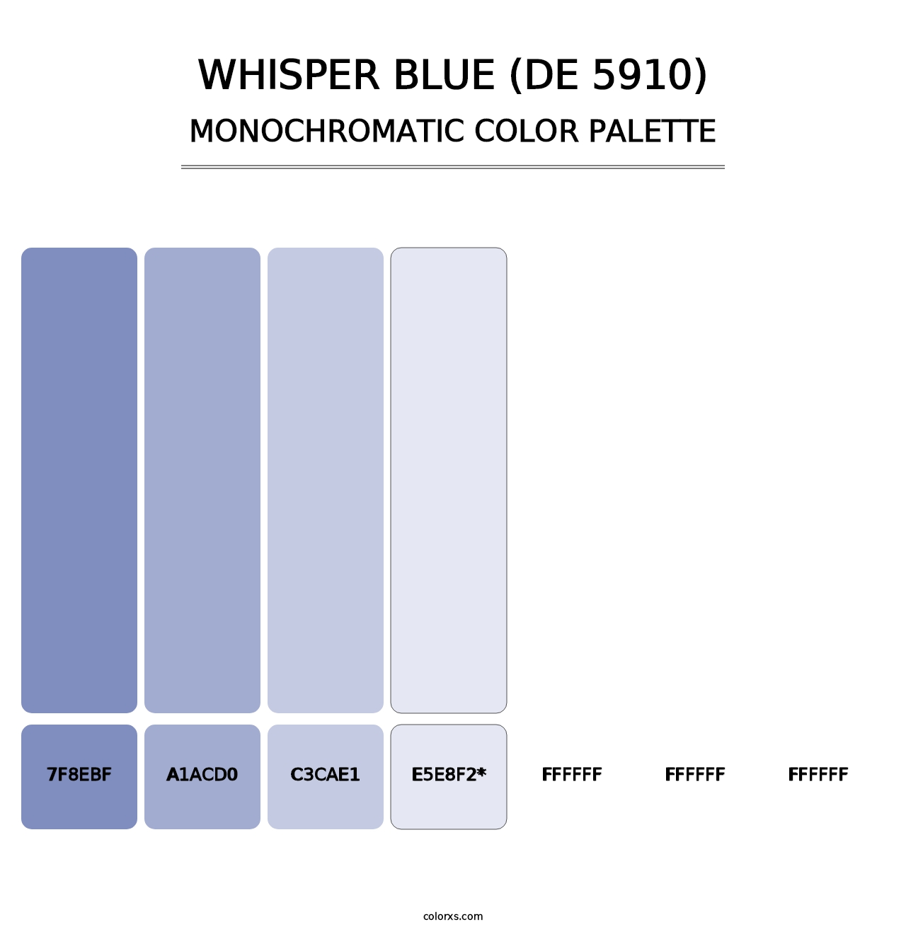 Whisper Blue (DE 5910) - Monochromatic Color Palette