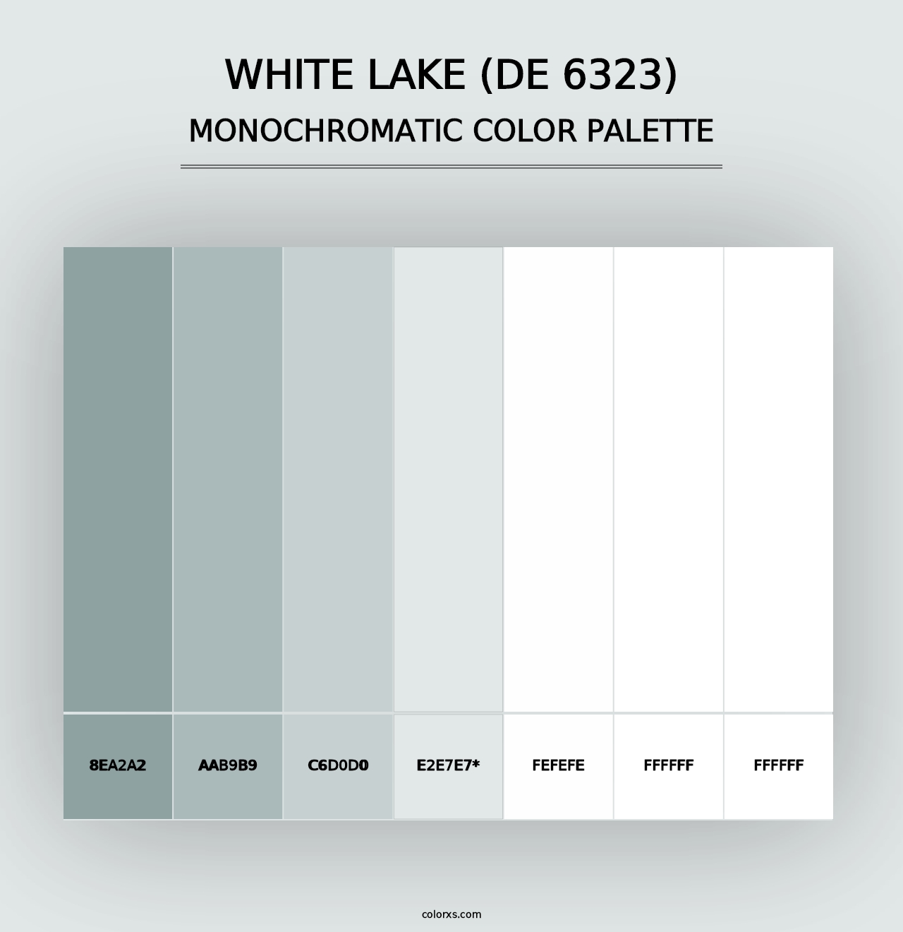 White Lake (DE 6323) - Monochromatic Color Palette