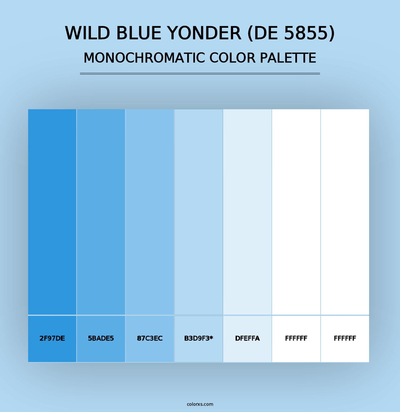 Wild Blue Yonder (DE 5855) - Monochromatic Color Palette