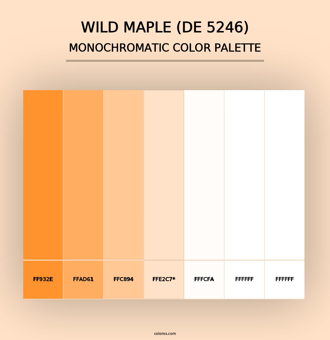 Wild Maple (DE 5246) - Monochromatic Color Palette