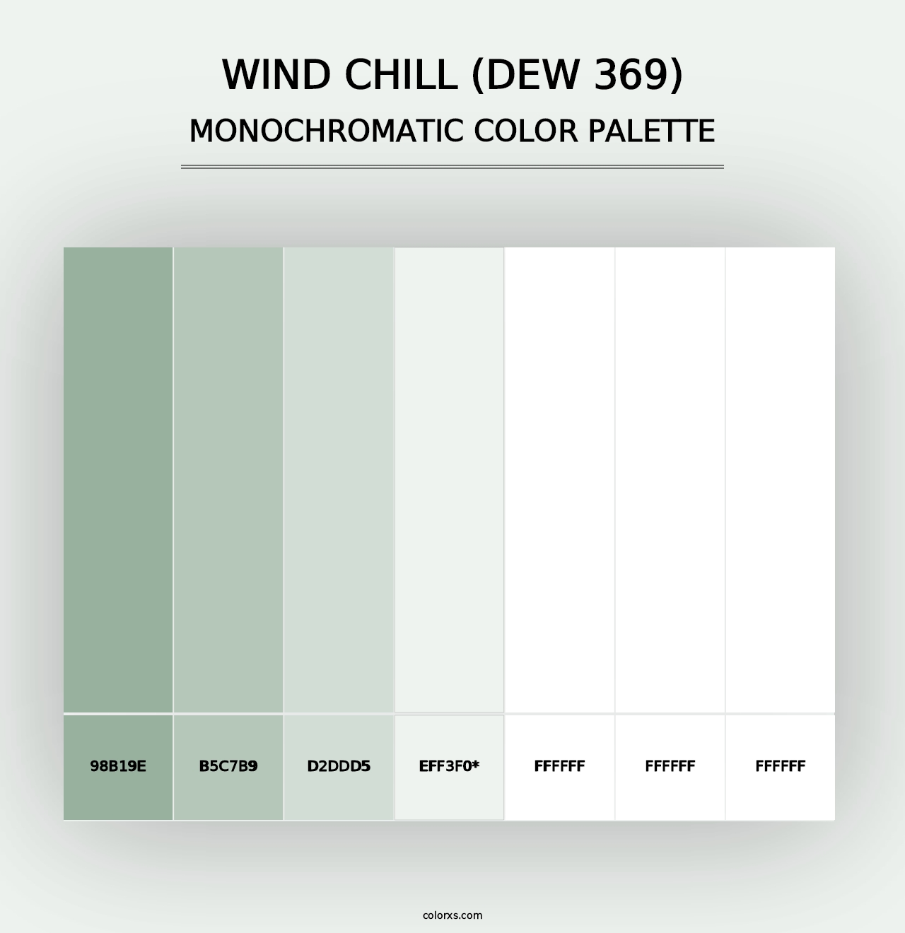 Wind Chill (DEW 369) - Monochromatic Color Palette