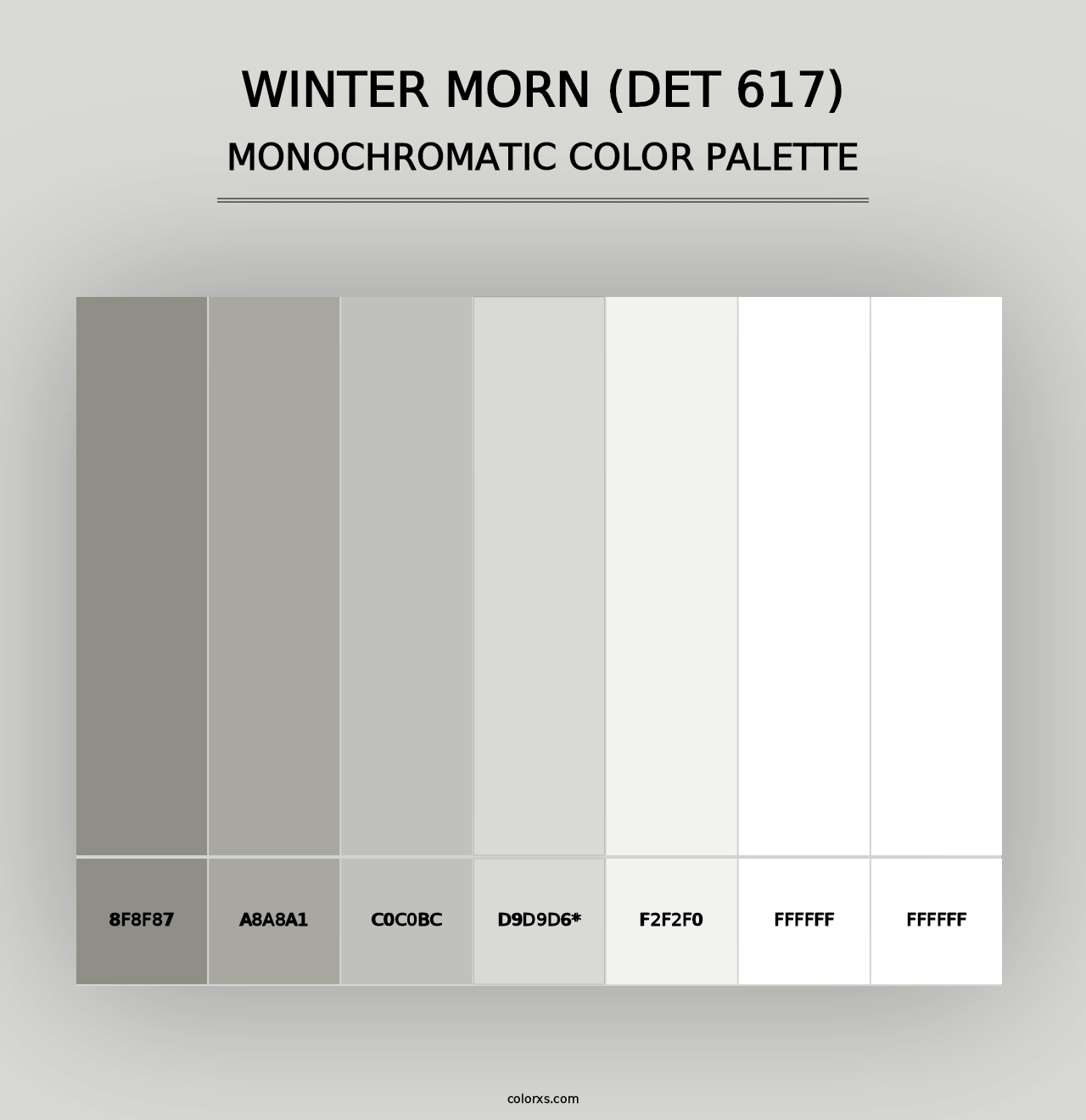 Winter Morn (DET 617) - Monochromatic Color Palette