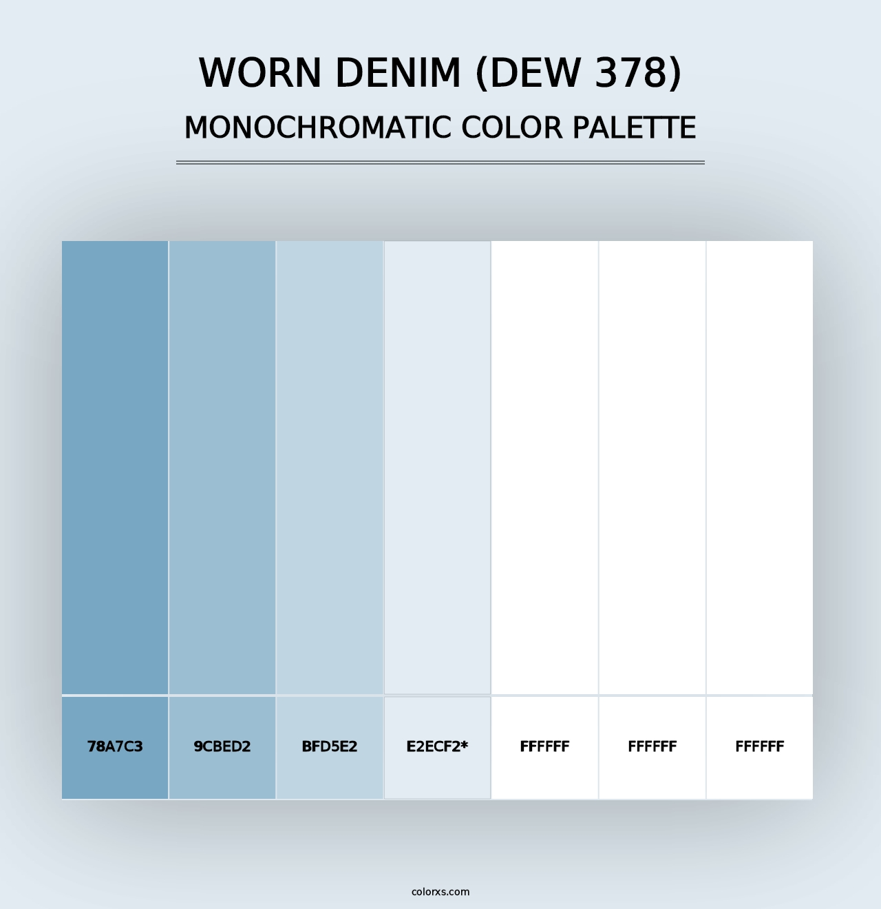 Worn Denim (DEW 378) - Monochromatic Color Palette