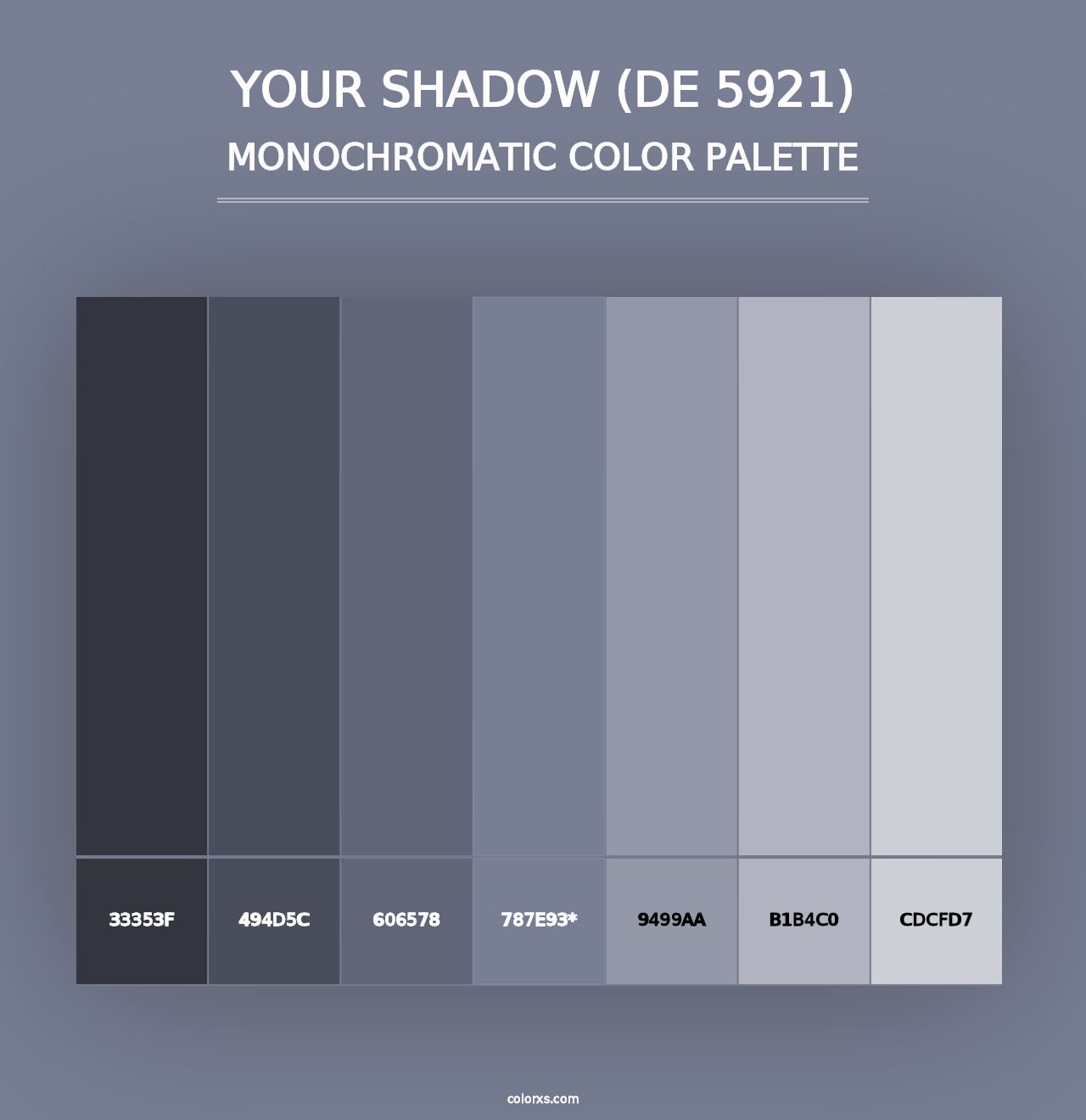 Your Shadow (DE 5921) - Monochromatic Color Palette