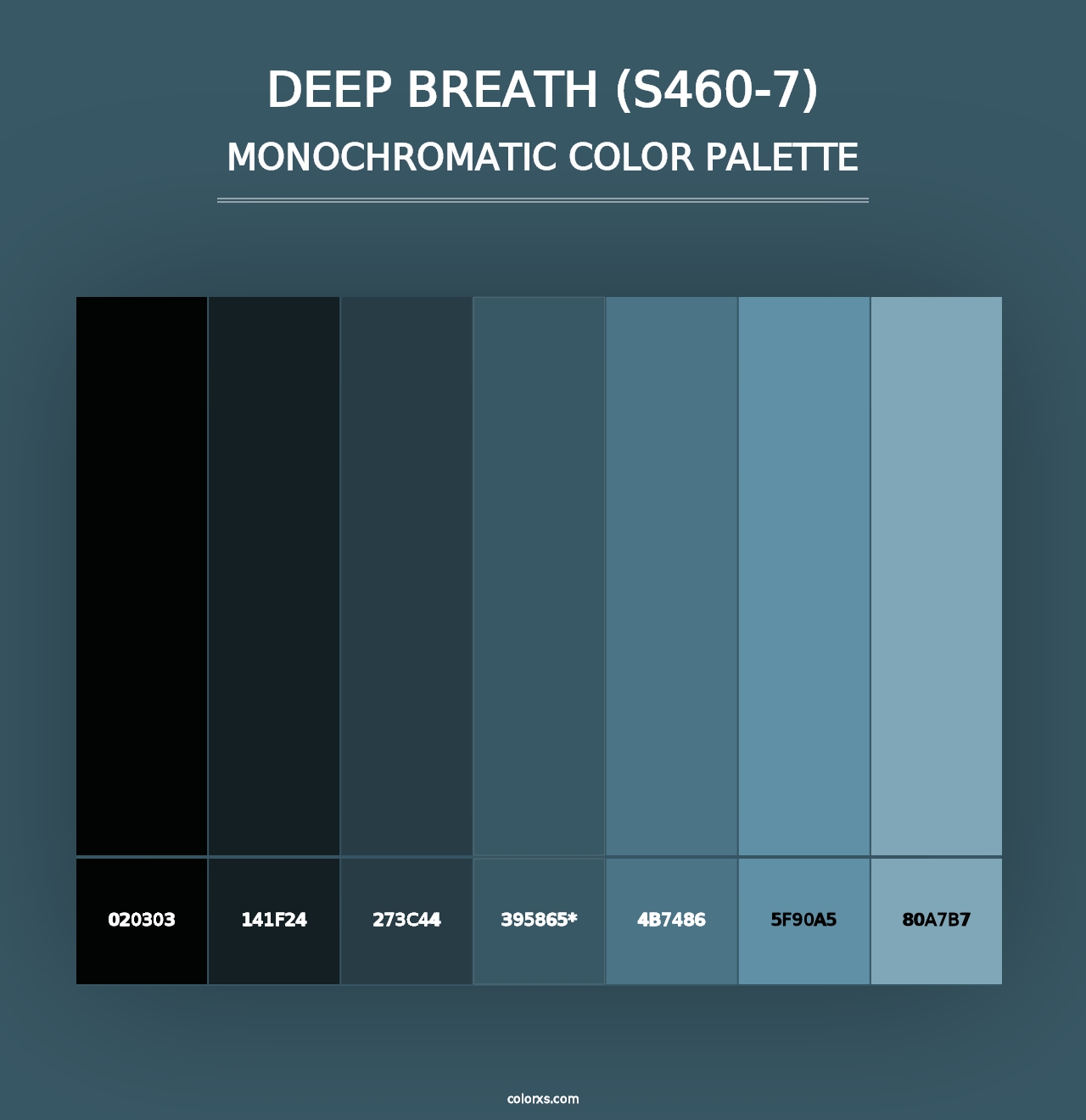 Deep Breath (S460-7) - Monochromatic Color Palette