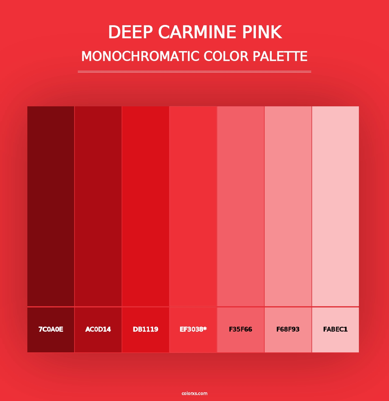 Deep carmine pink - Monochromatic Color Palette