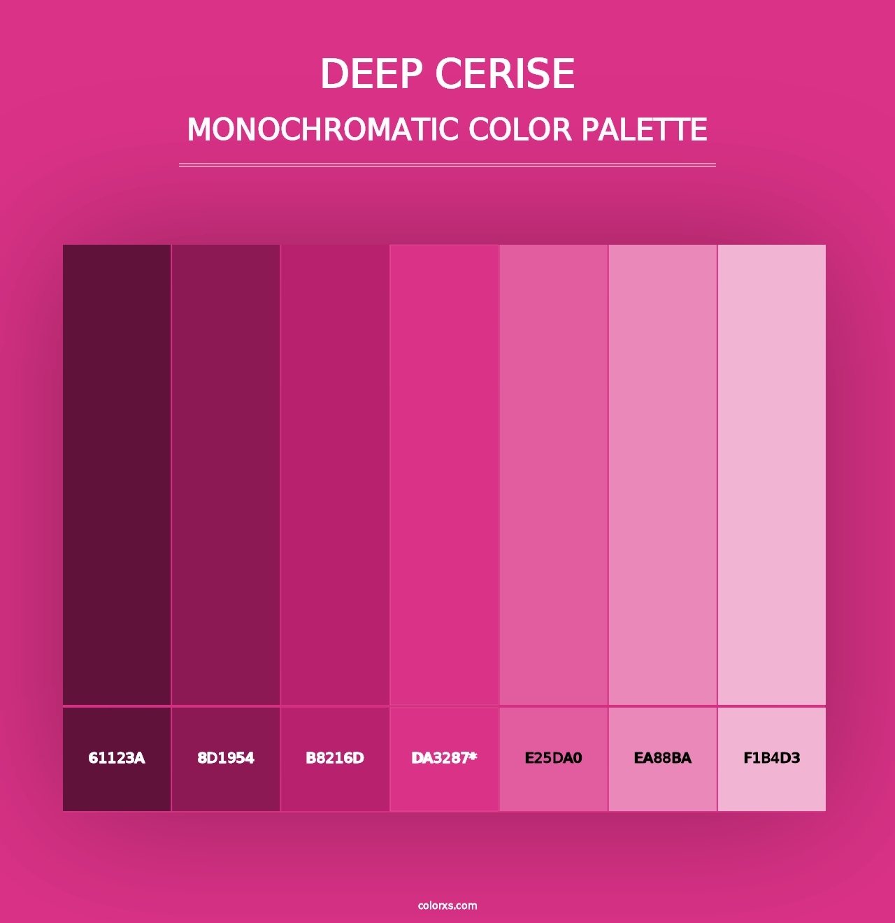 Deep Cerise - Monochromatic Color Palette