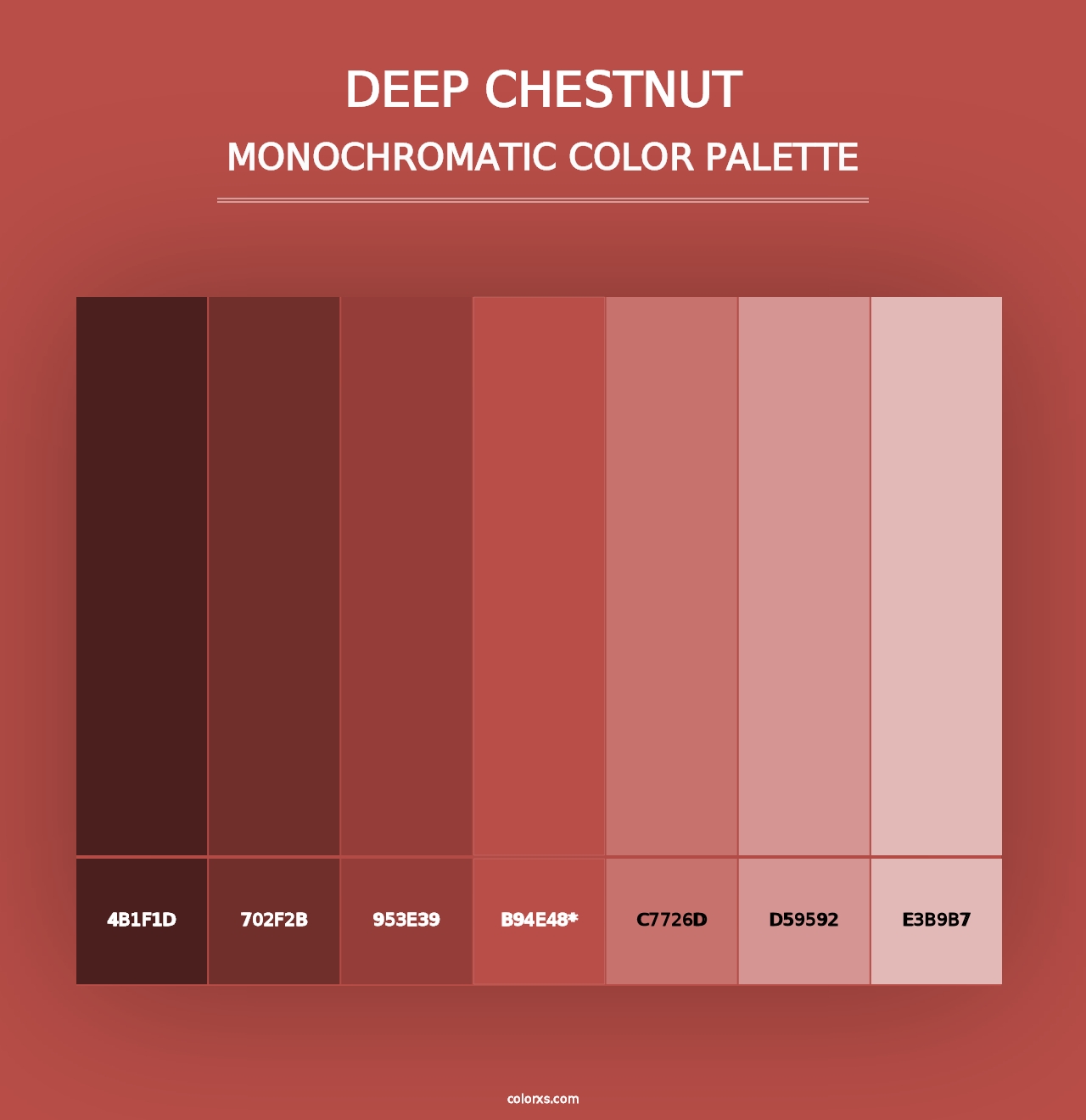 Deep Chestnut - Monochromatic Color Palette