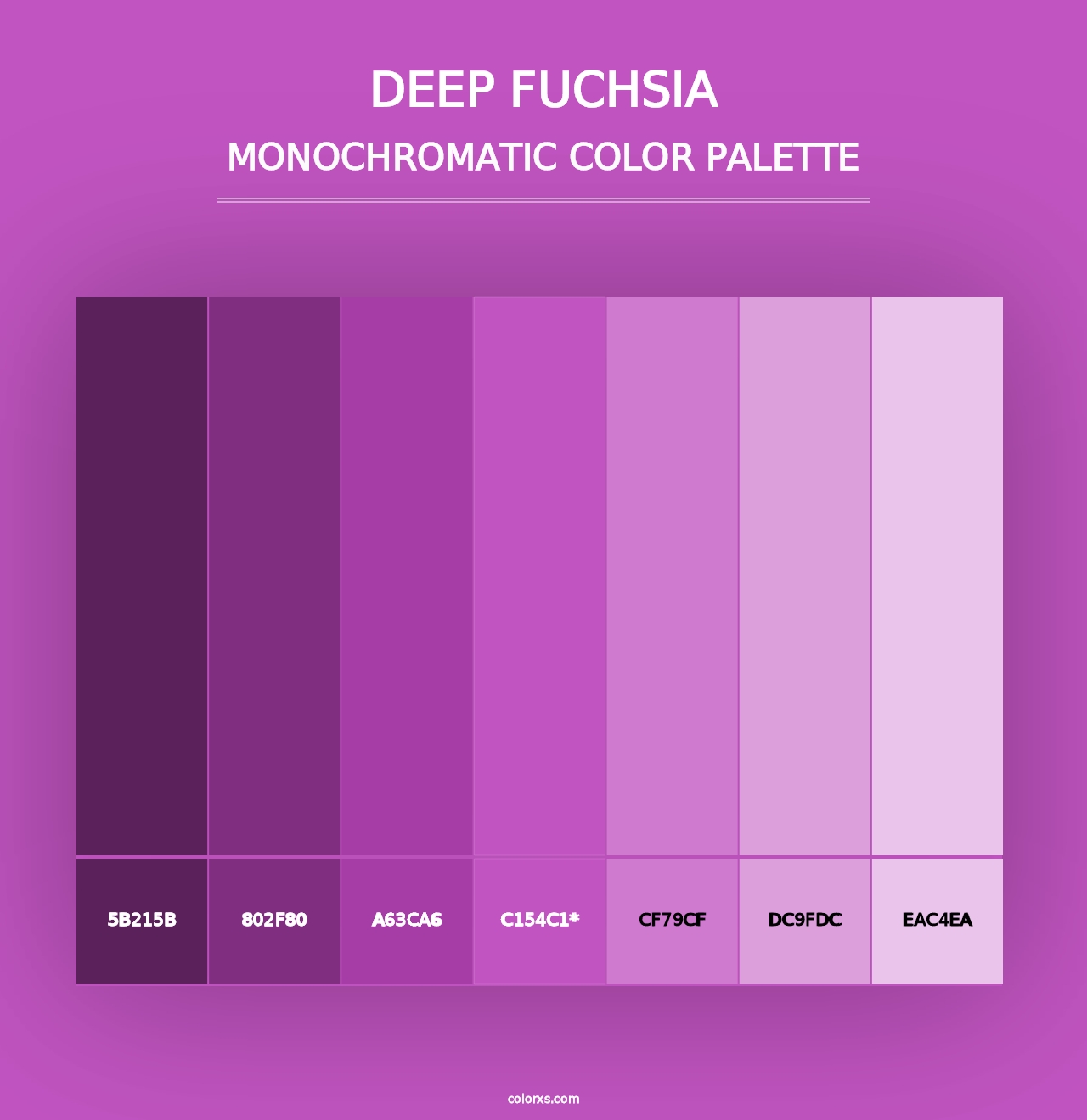 Deep Fuchsia - Monochromatic Color Palette