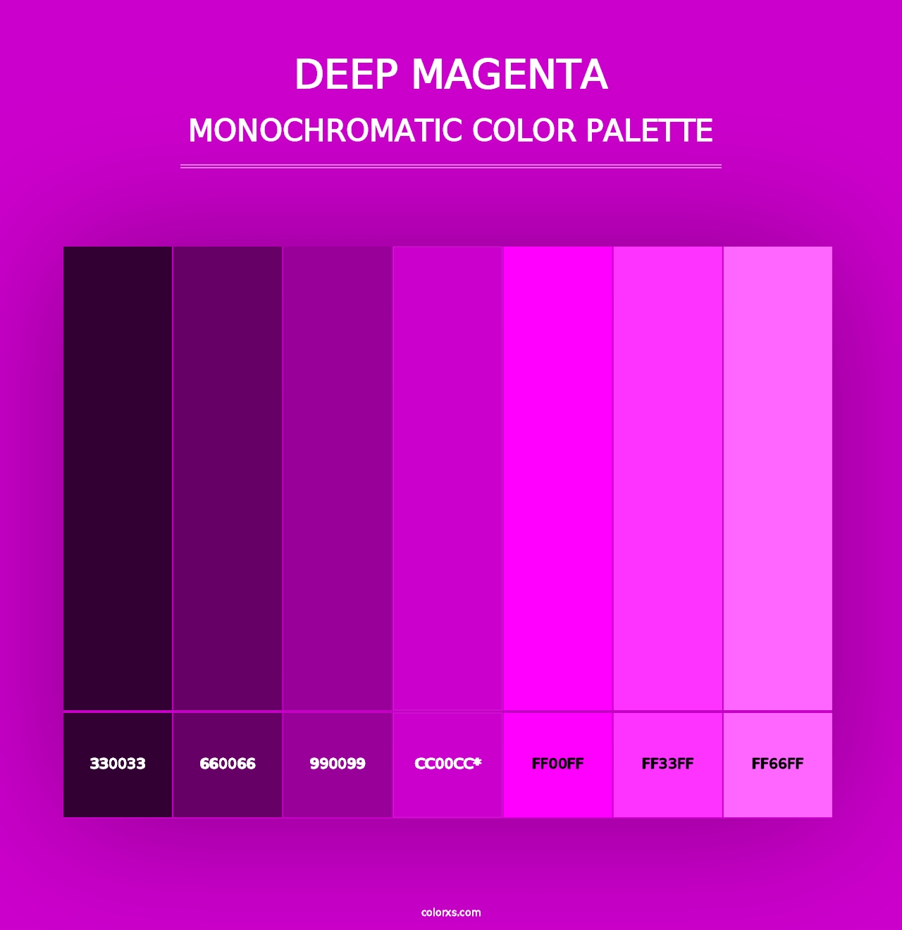 Deep Magenta - Monochromatic Color Palette