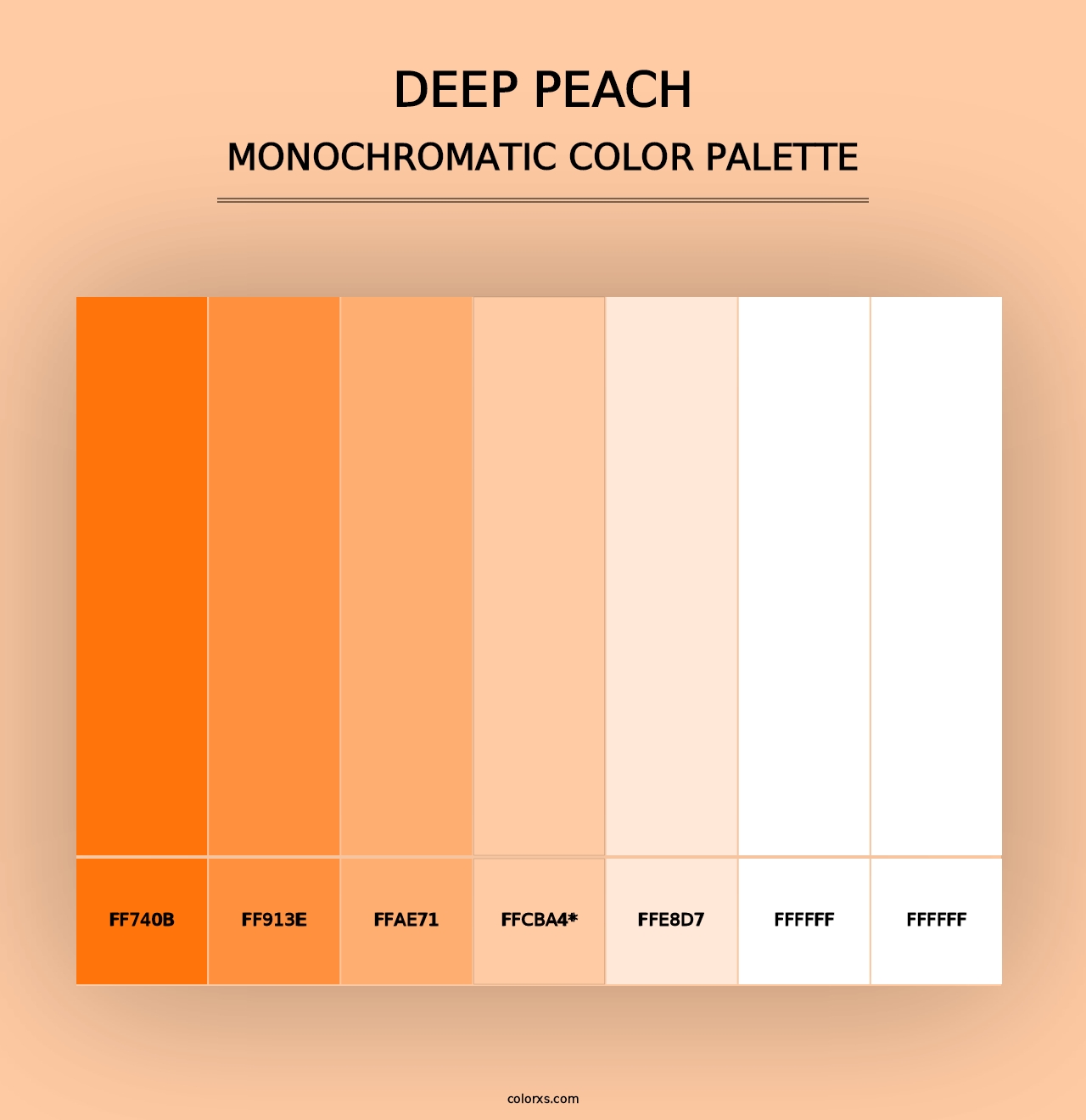 Deep Peach - Monochromatic Color Palette