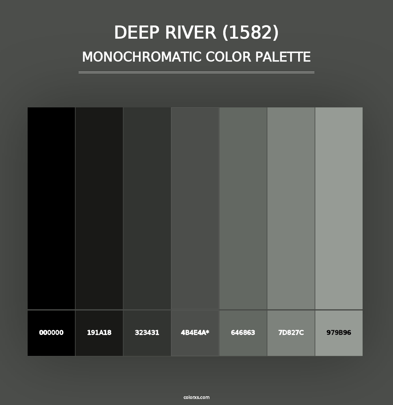 Deep River (1582) - Monochromatic Color Palette